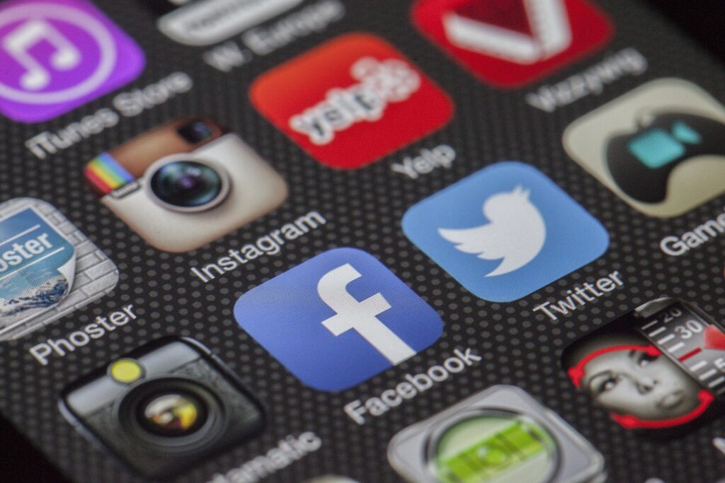 Pantalla con varios iconos de apps